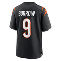 Friene C.Bengals #9 Joe Burrow Black Player Game Stitched Jerseys