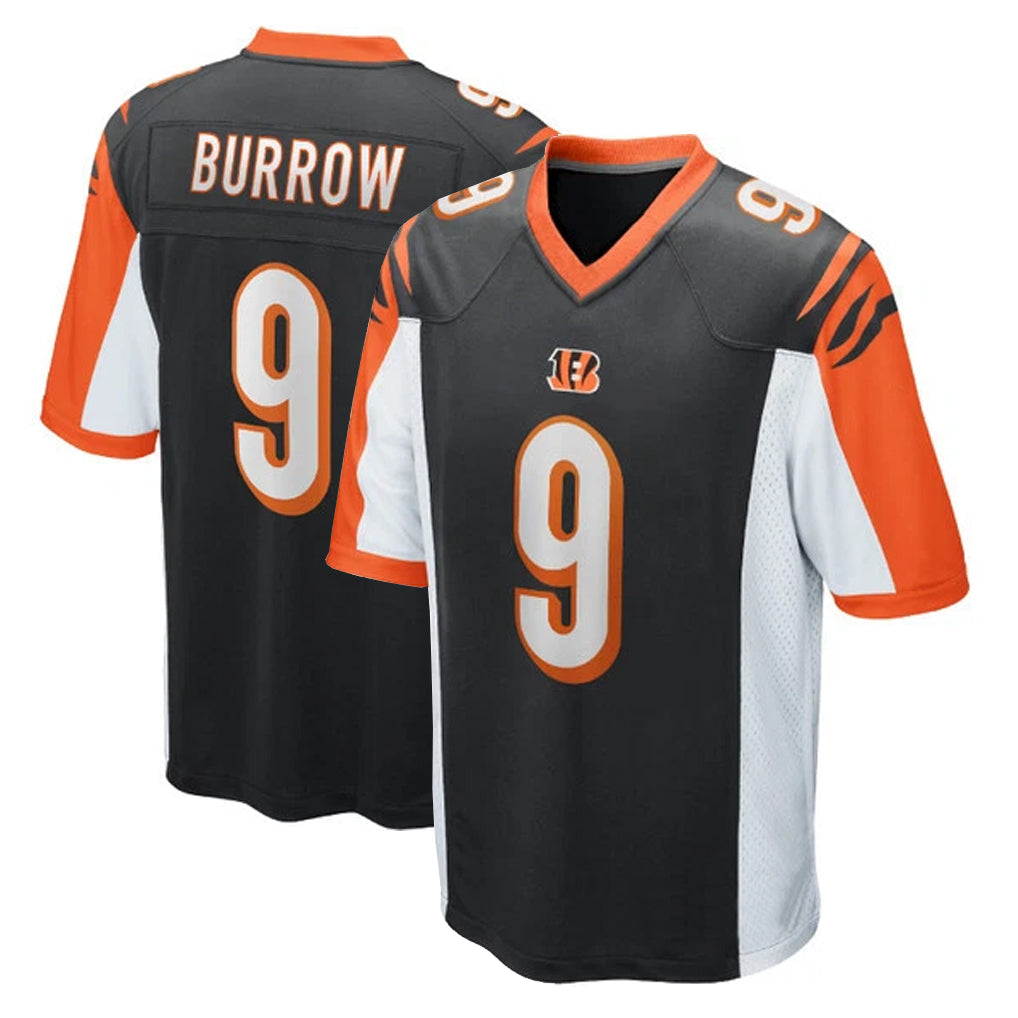 Friene C.Bengals #9 Joe Burrow Player Black Alternate Home Game Stitched Jerseys