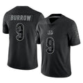 Friene C.Bengals #9 Joe Burrow Player Black Reflective Limited Game Stitched Jerseys