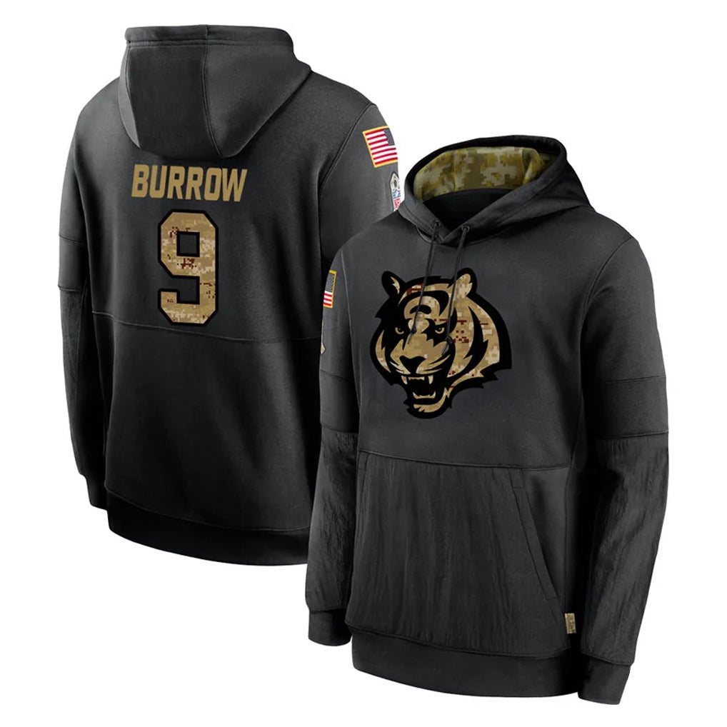 Friene C.Bengals #9 Joe Burrow Player Black Reflective Limited Game Stitched Jerseys