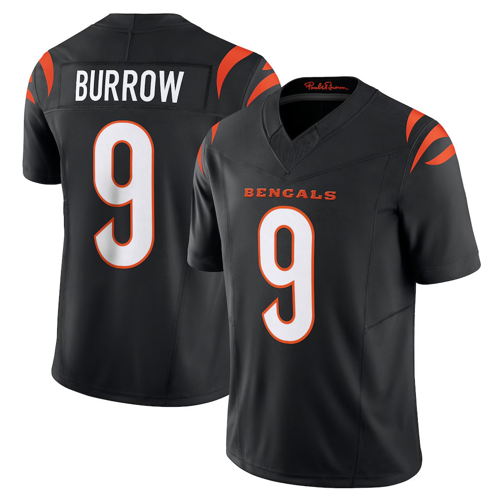 Friene C.Bengals #9 Joe Burrow Player Black Vapor F.U.S.E. Limited Home Game Stitched Jerseys