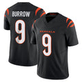 Friene C.Bengals #9 Joe Burrow Player Black Vapor F.U.S.E. Limited Home Game Stitched Jerseys