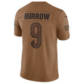 Friene C.Bengals #9 Joe Burrow Player Brown Salute To Service Limited Stitched Jerseys