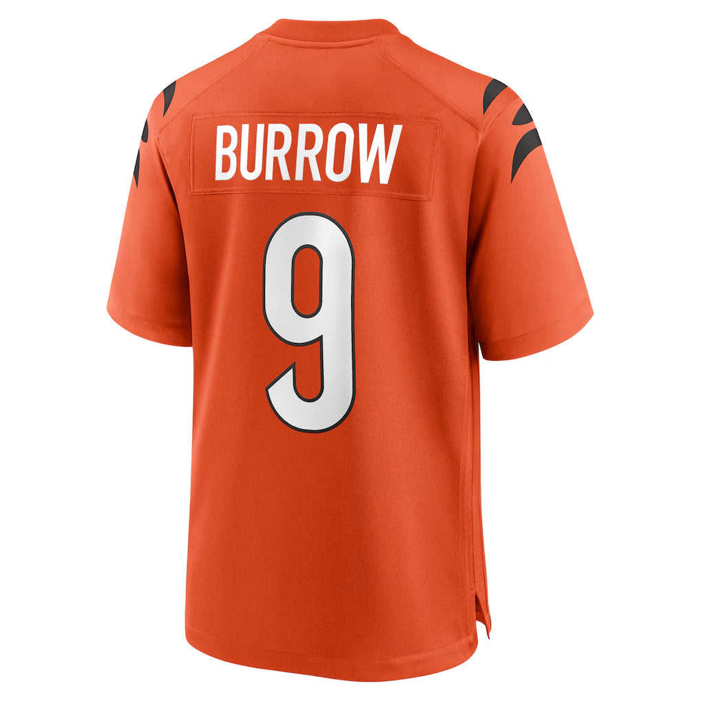 Friene C.Bengals #9 Joe Burrow Player Orange Home Game Stitched Jerseys