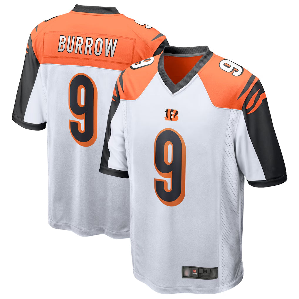 Friene C.Bengals #9 Joe Burrow Player White Alternate Game Home Stitched Jerseys