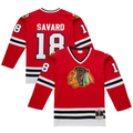 Friene C.Blackhawks #18 Denis Savard Scarlet 1980-81 Power Play Jerseys