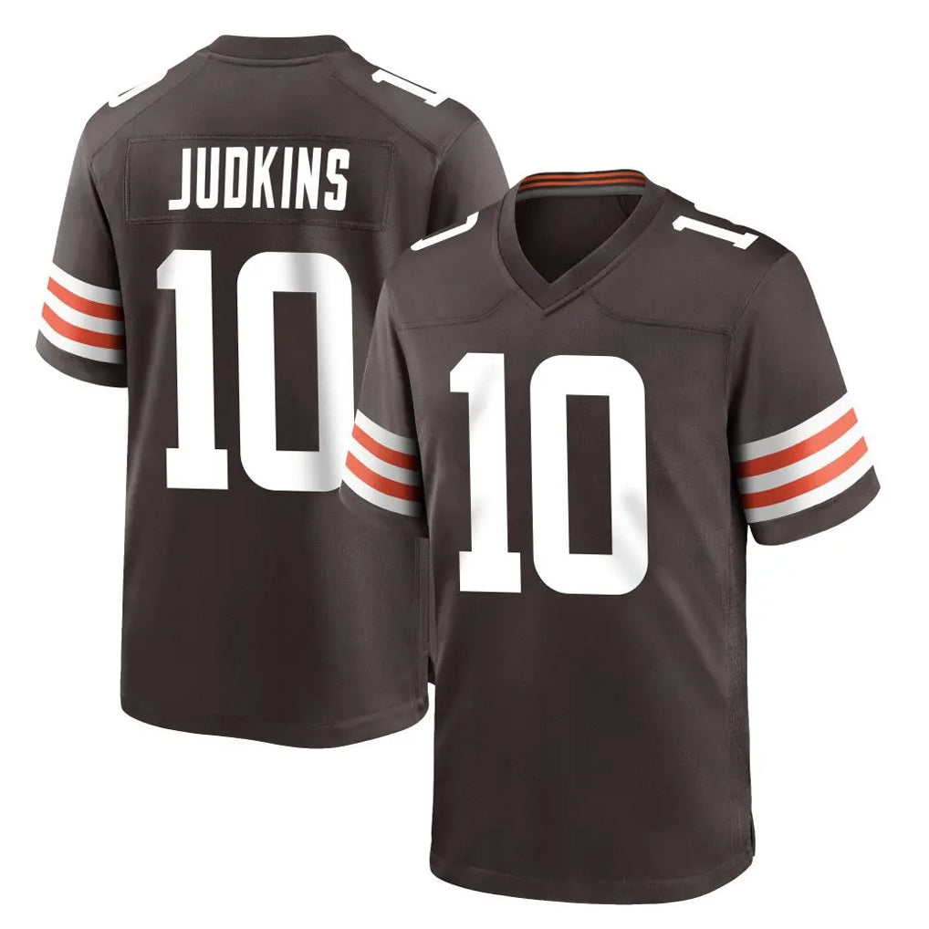 Friene C.Browns #10 Quinshon Judkins Player Brown Home Game Stitched Jerseys
