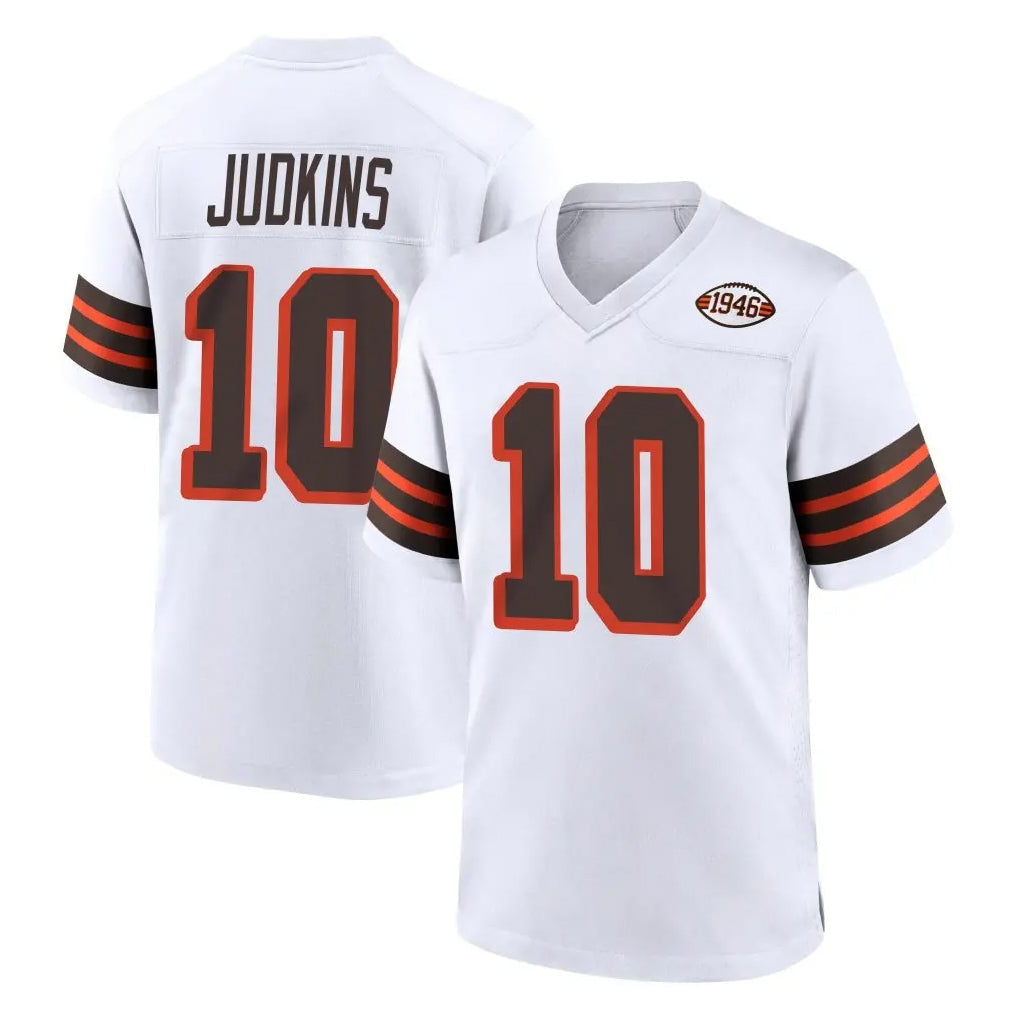 Friene C.Browns #10 Quinshon Judkins Player White Alternate Home Game Stitched Jerseys
