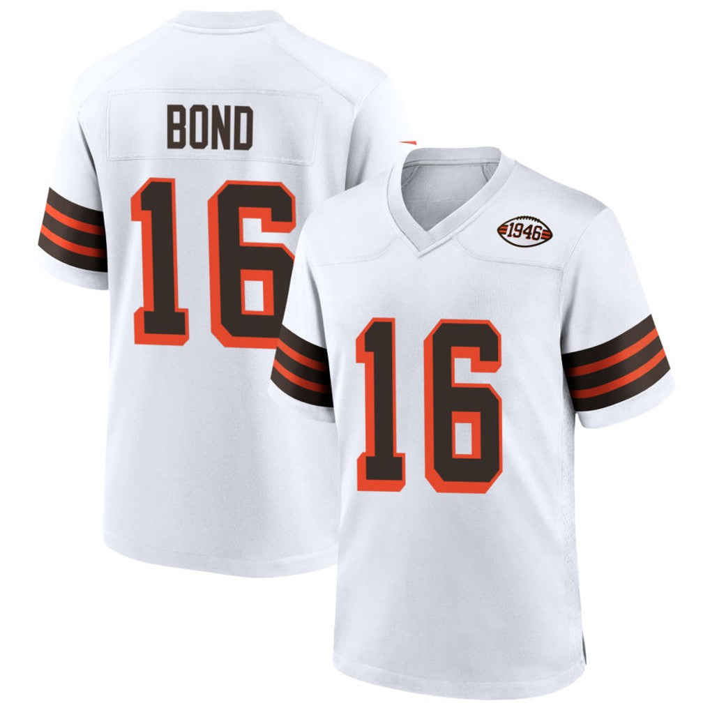 Friene C.Browns #16 Isaiah Bond Player 1946 Collection Alternate White Stitched Jerseys