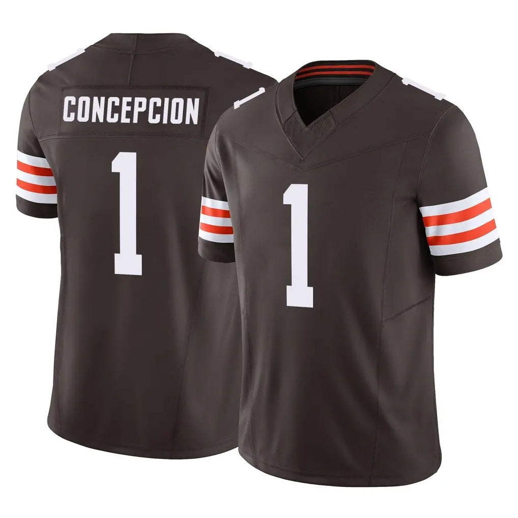 Friene C.Browns #1 KC Concepcion Player Brown Vapor F.U.S.E. Limited Home Game Stitched Jerseys
