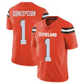 Friene C.Browns #1 KC Concepcion Player Orange Alternate Vapor Untouchable Limited Home Game Stitched Jerseys