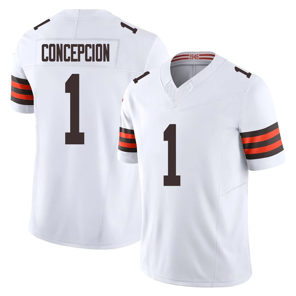 Friene C.Browns #1 KC Concepcion Player White Vapor F.U.S.E. Limited Home Game Stitched Jerseys