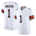 Friene C.Browns #1 KC Concepcion Player White Vapor F.U.S.E. Limited Home Game Stitched Jerseys
