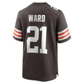 Friene C.Browns #21 Denzel Ward Brown Game Stitched Jerseys