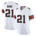 Friene C.Browns #21 Denzel Ward Player White Vapor F.U.S.E. Limited Home Game Stitched Jerseys