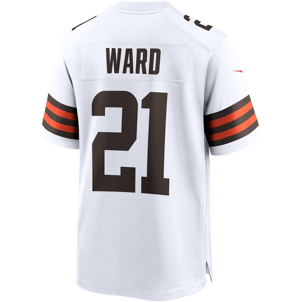 Friene C.Browns #21 Denzel Ward White Game Stitched Jerseys