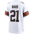 Friene C.Browns #21 Denzel Ward White Game Stitched Jerseys