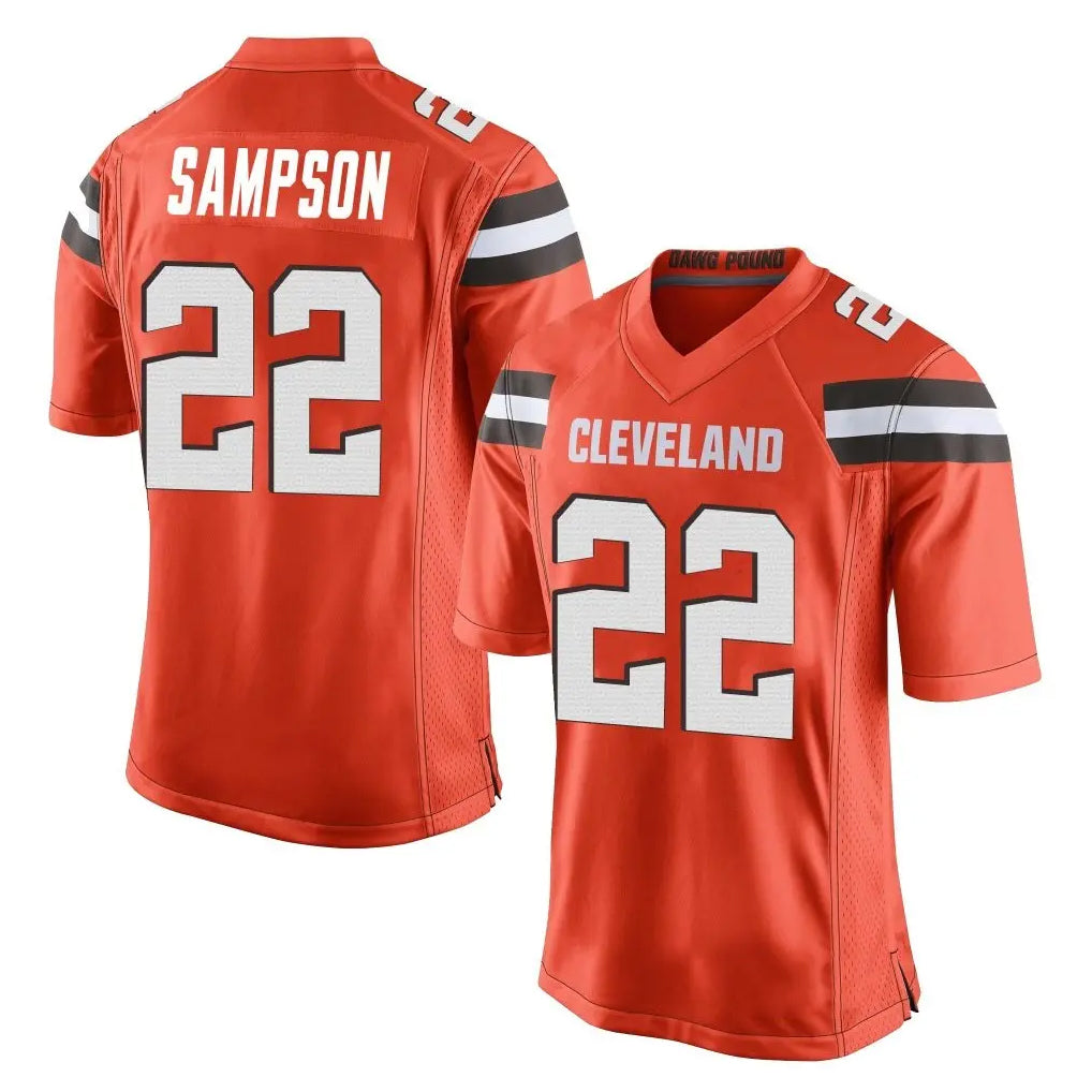 Friene C.Browns #22 Dylan Sampson Player Orange Vapor Limited Home Game Stitched Jerseys