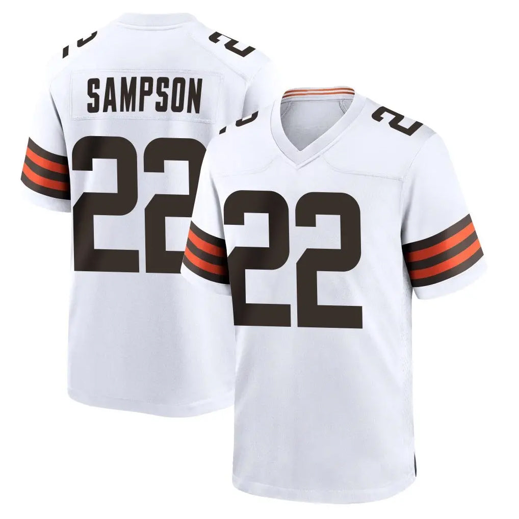 Friene C.Browns #22 Dylan Sampson Player White Home Game Stitched Jerseys