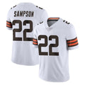 Friene C.Browns #22 Dylan Sampson Player White Vapor Untouchable Limited Home Game Stitched Jerseys