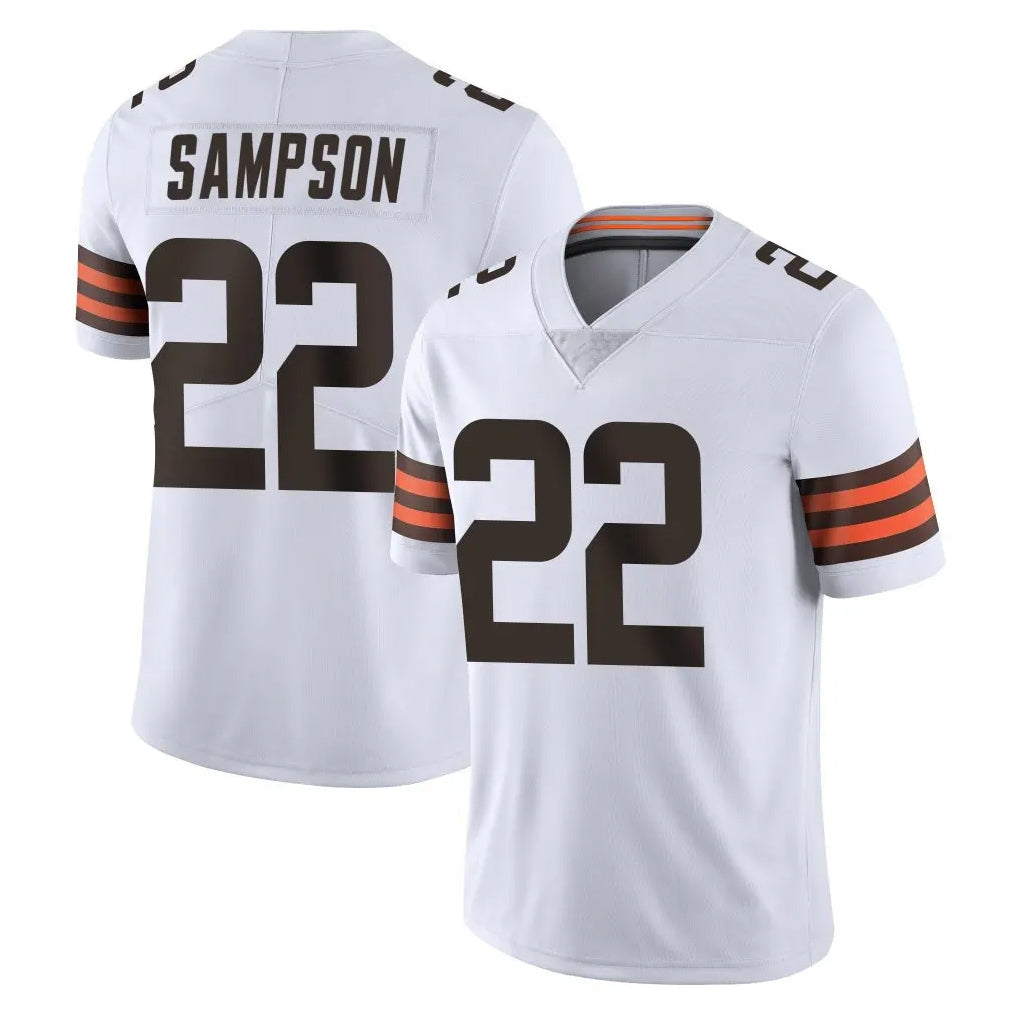 Friene C.Browns #22 Dylan Sampson Player White Vapor Untouchable Limited Home Game Stitched Jerseys