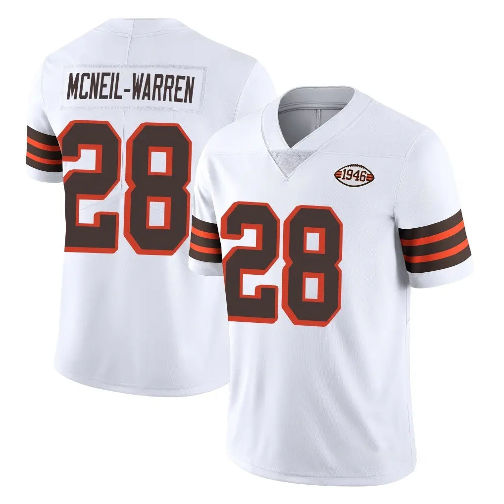 Friene C.Browns #28 Emmanuel McNeil-Warren Player White Limited  Vapor 1946 Collection Alternate Game Stitched Jerseys
