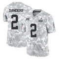 Friene C.Browns #2 Shedeur Sanders Player Arctic Camo Salute to Service Limited Home Game Stitched Jerseys
