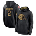Friene C.Browns #2 Shedeur Sanders Player Black Salute to Service Pullover Hoodies Limited Stitched Jerseys