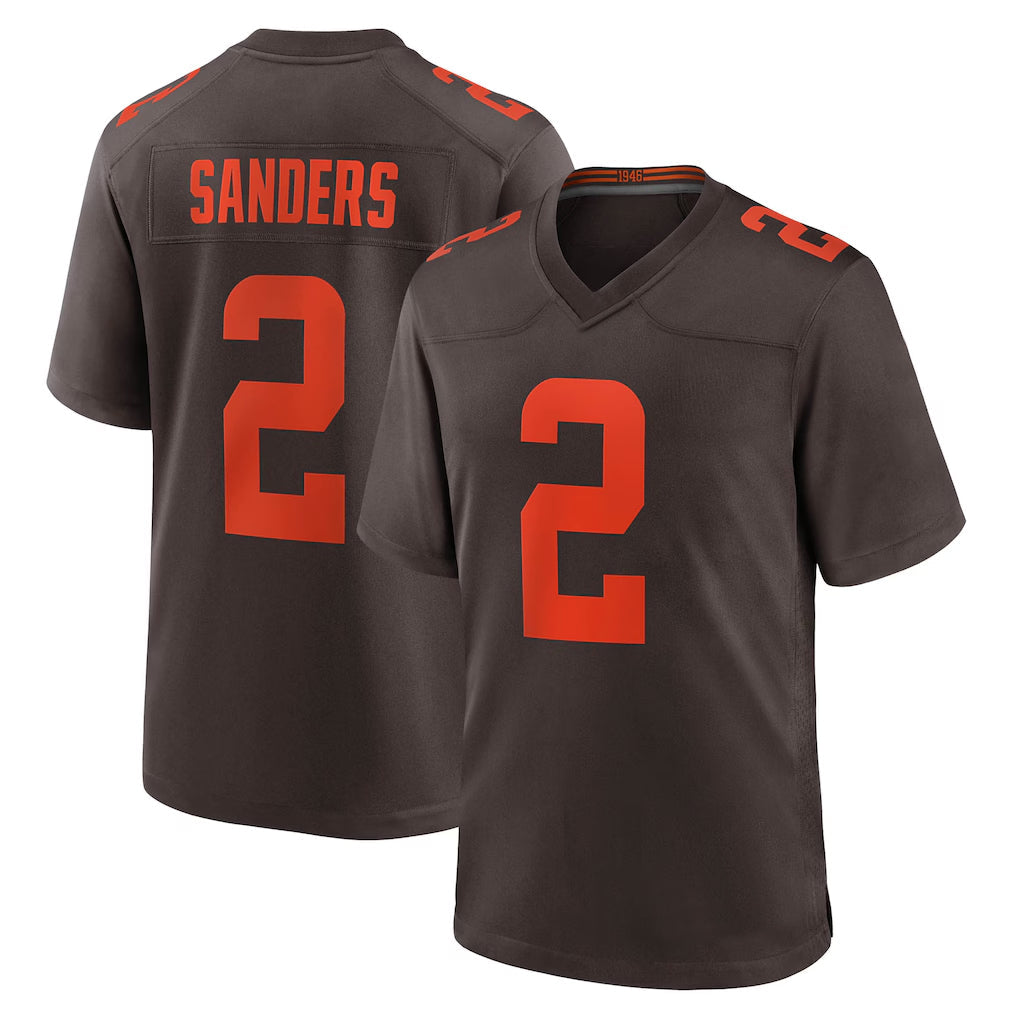 Friene C.Browns #2 Shedeur Sanders Player Brown Alternate Home Game Stitched Jerseys
