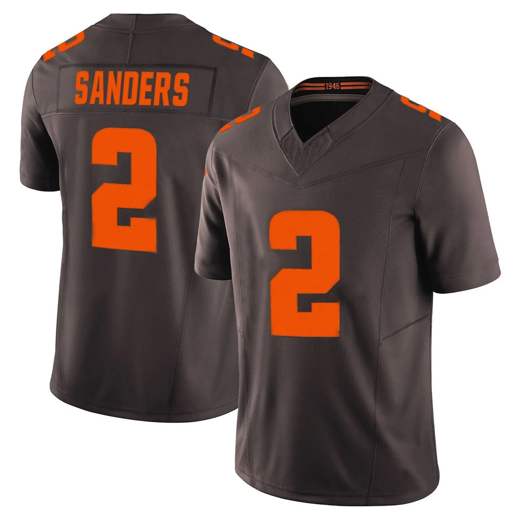 Friene C.Browns #2 Shedeur Sanders Player Brown Limited Vapor F.U.S.E. Alternate Game Stitched Jerseys