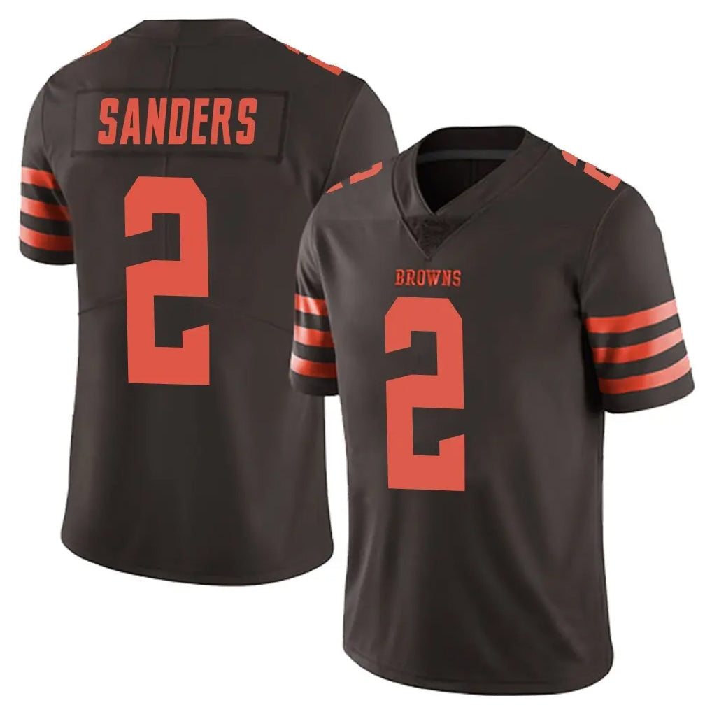 Friene C.Browns #2 Shedeur Sanders Player Browns Color Rush Limited Home Game Stitched Jerseys