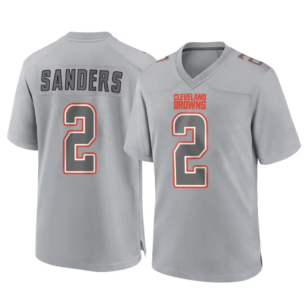 Friene C.Browns #2 Shedeur Sanders Player Gray Atmosphere Fashion Game Stitched Jerseys