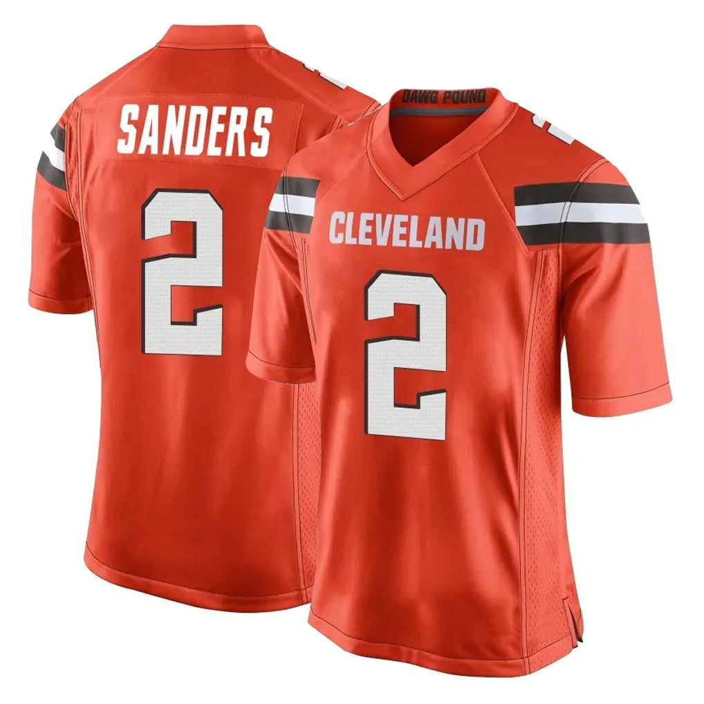Friene C.Browns #2 Shedeur Sanders Player Orange Home Game Stitched Jerseys