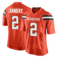 Friene C.Browns #2 Shedeur Sanders Player Orange Home Game Stitched Jerseys