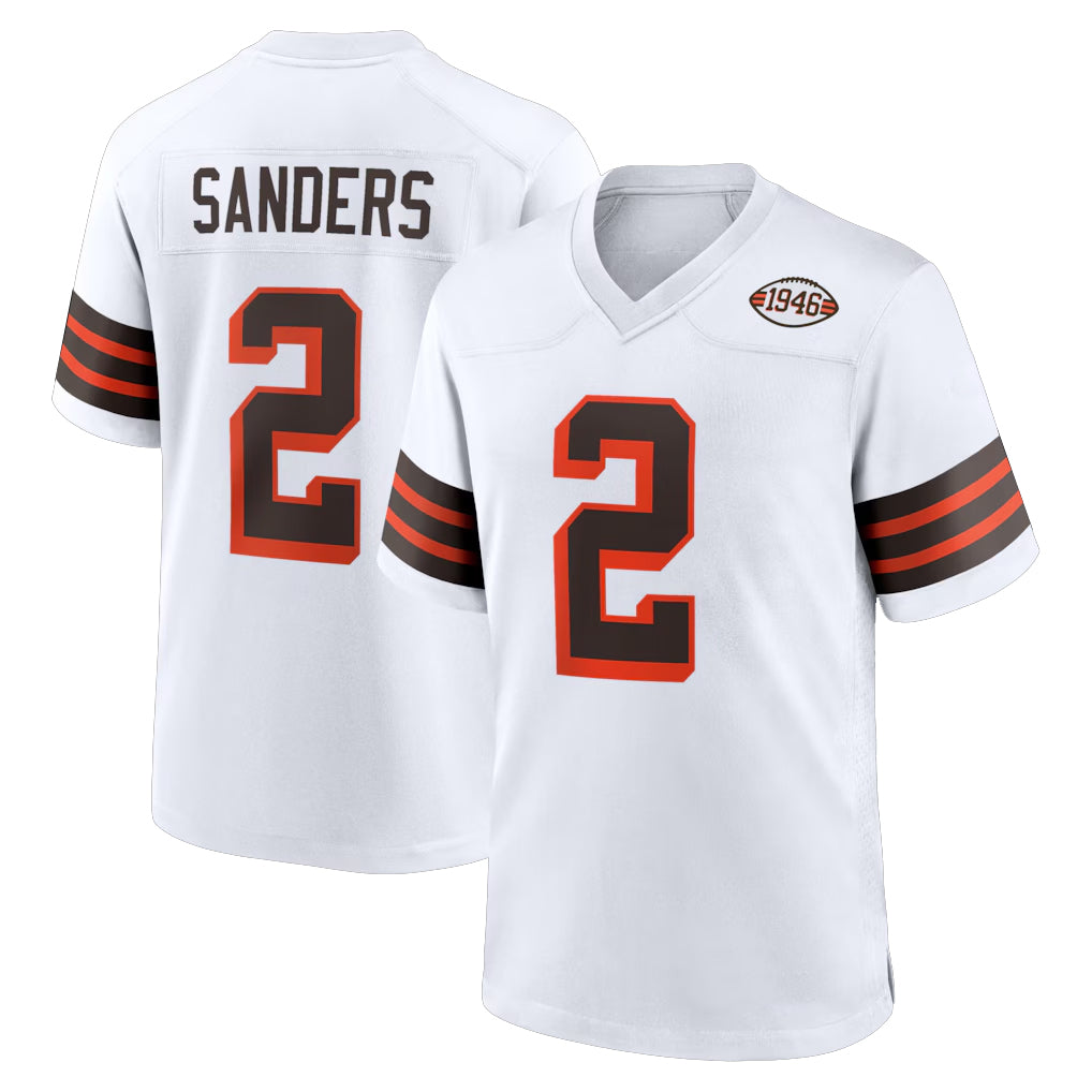 Friene C.Browns #2 Shedeur Sanders Player White Alternate Home Game Stitched Jerseys