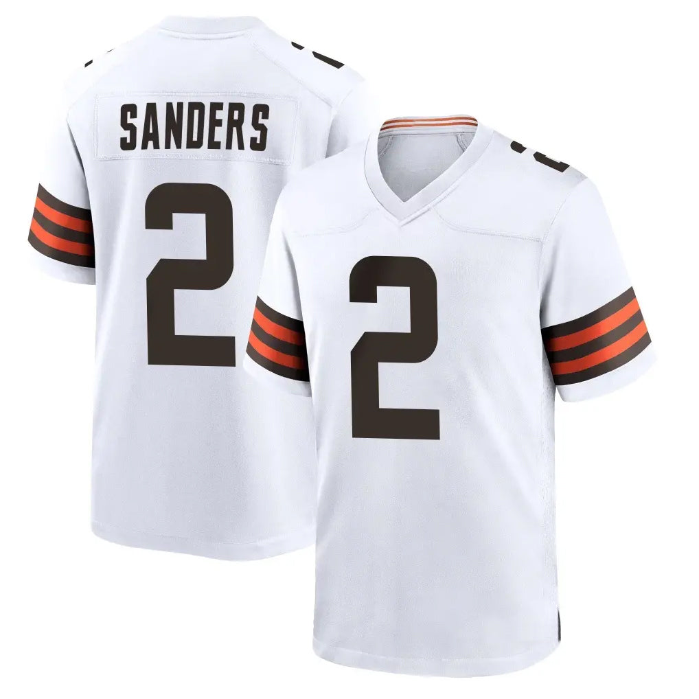 Friene C.Browns #2 Shedeur Sanders Player White Home Game Stitched Jerseys