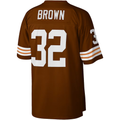 Friene C.Browns #32 Jim Brown Mitchell & Ness Brown Legacy Replica Puhic Game Stitched Jerseys