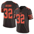 Friene C.Browns #32 Jim Brown Player Browns Color Rush Limited Home Game Stitched Jerseys