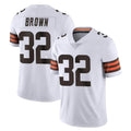 Friene C.Browns #32 Jim Brown Player White Vapor Untouchable Limited Home Game Stitched Jerseys