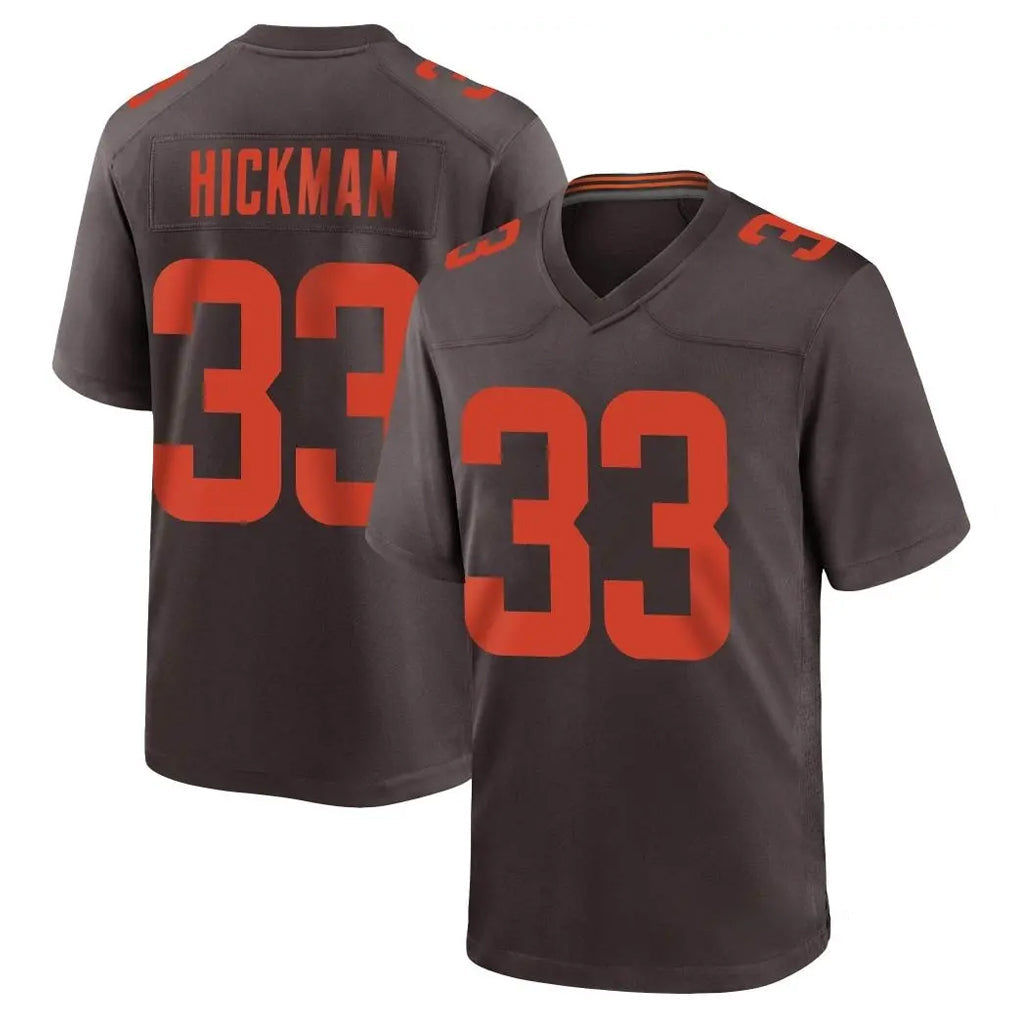 Friene C.Browns #33 Ronnie Hickman Player Brown Alternate Home Game Stitched Jerseys
