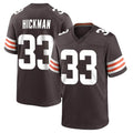 Friene C.Browns #33 Ronnie Hickman Player Brown Home Game Stitched Jerseys