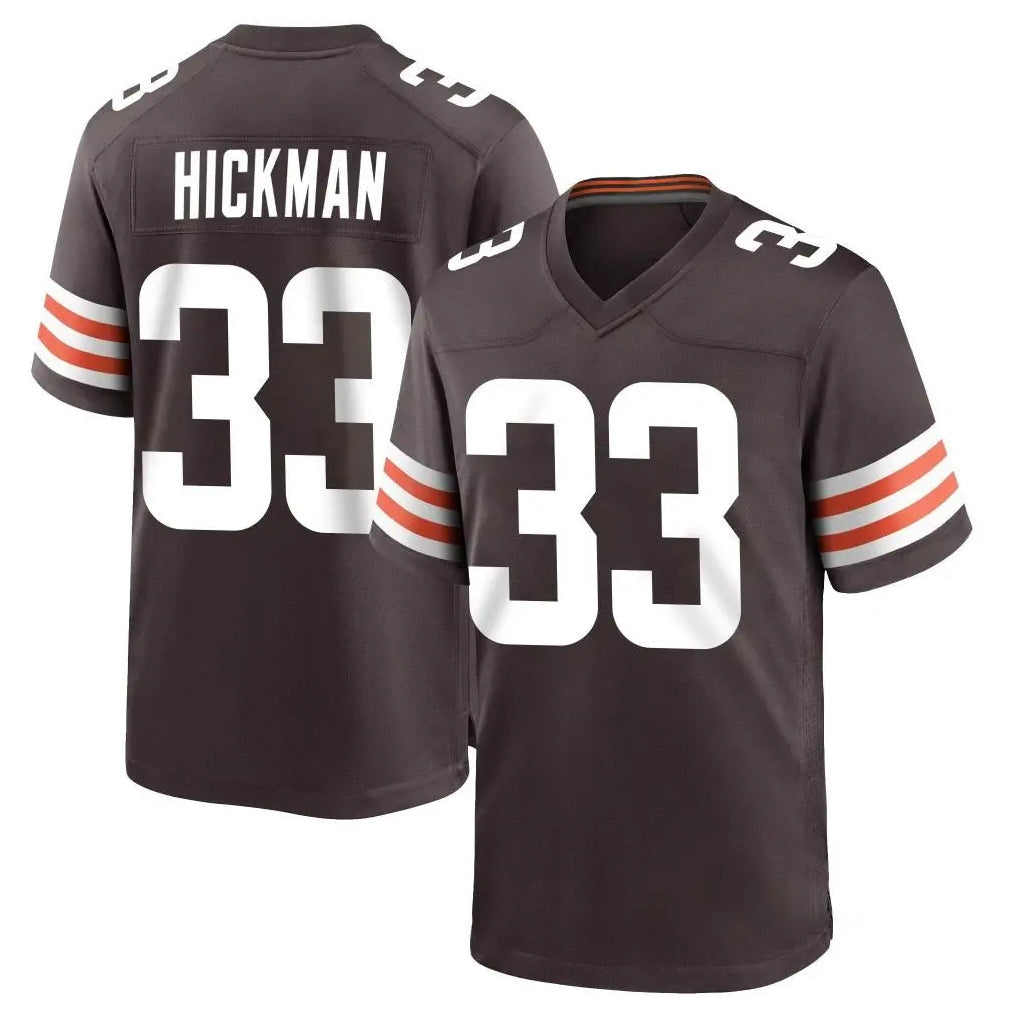 Friene C.Browns #33 Ronnie Hickman Player Brown Home Game Stitched Jerseys
