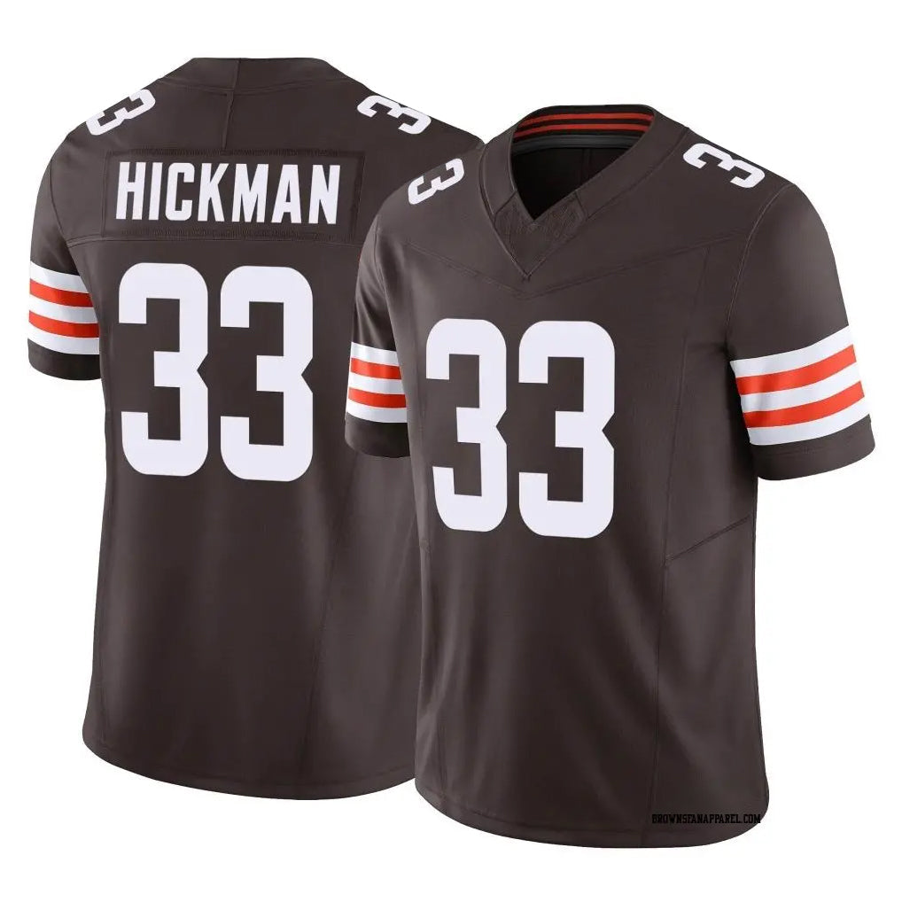 Friene C.Browns #33 Ronnie Hickman Player Brown Vapor F.U.S.E. Limited Home Game Stitched Jerseys