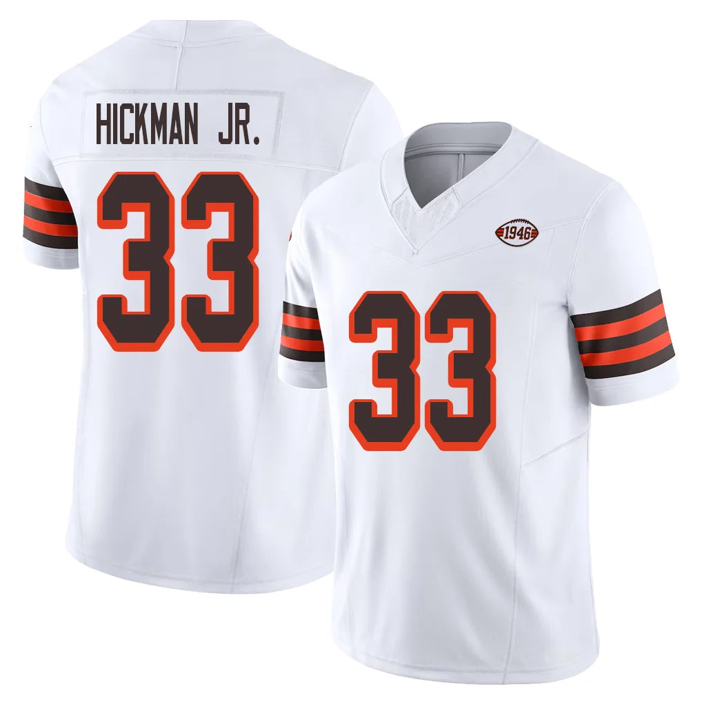 Friene C.Browns #33 Ronnie Hickman Player White Limited Vapor F.U.S.E. Alternate Game Stitched Jerseys