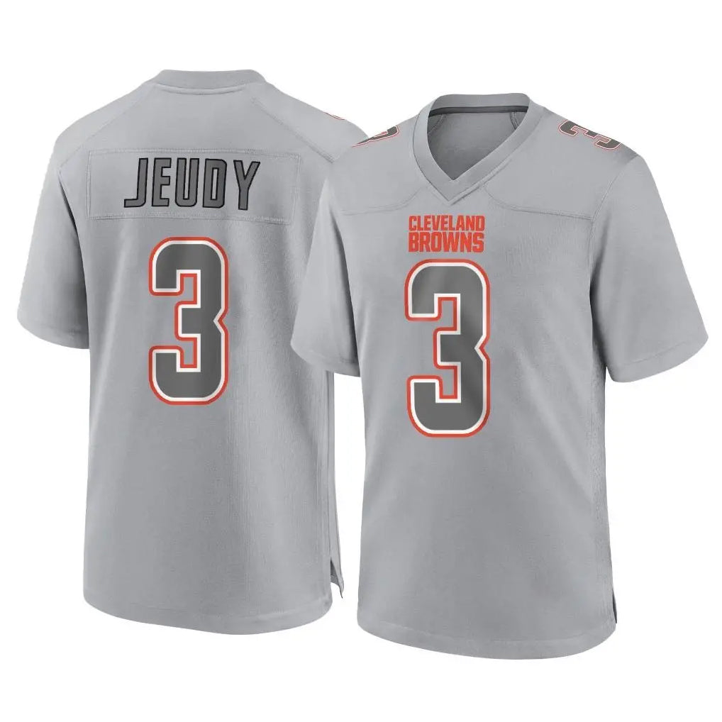 Friene C.Browns #3 Jerry Jeudy Player Gray Atmosphere Fashion Game Stitched Jerseys