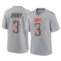 Friene C.Browns #3 Jerry Jeudy Player Gray Atmosphere Fashion Game Stitched Jerseys