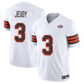 Friene C.Browns #3 Jerry Jeudy Player White Limited Vapor F.U.S.E. Alternate Game Stitched Jerseys