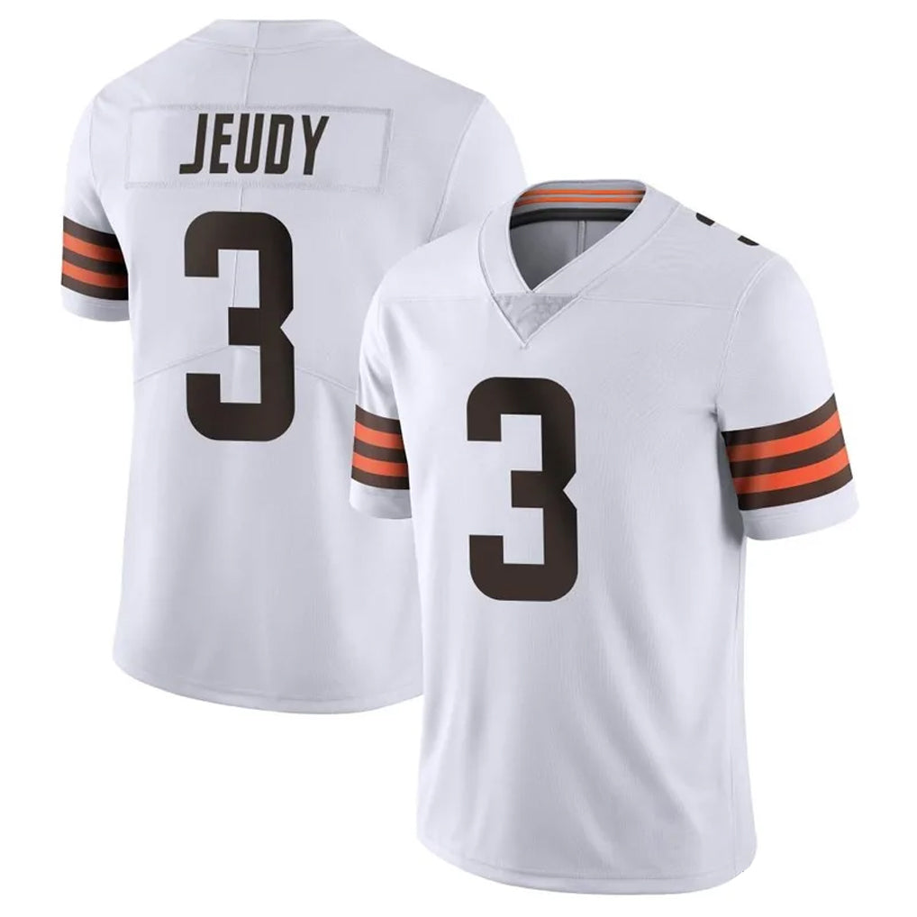FrieneC.Browns #3 Jerry Jeudy Player White Vapor Limited Stitched Jerseys
