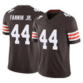 Friene C.Browns #44 Harold Fannin Jr. Player Brown Vapor F.U.S.E. Limited Home Game Stitched Jerseys