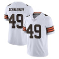 Friene C.Browns #49 Carson Schwesinger Player White Vapor Untouchable Limited Home Game Stitched Jerseys